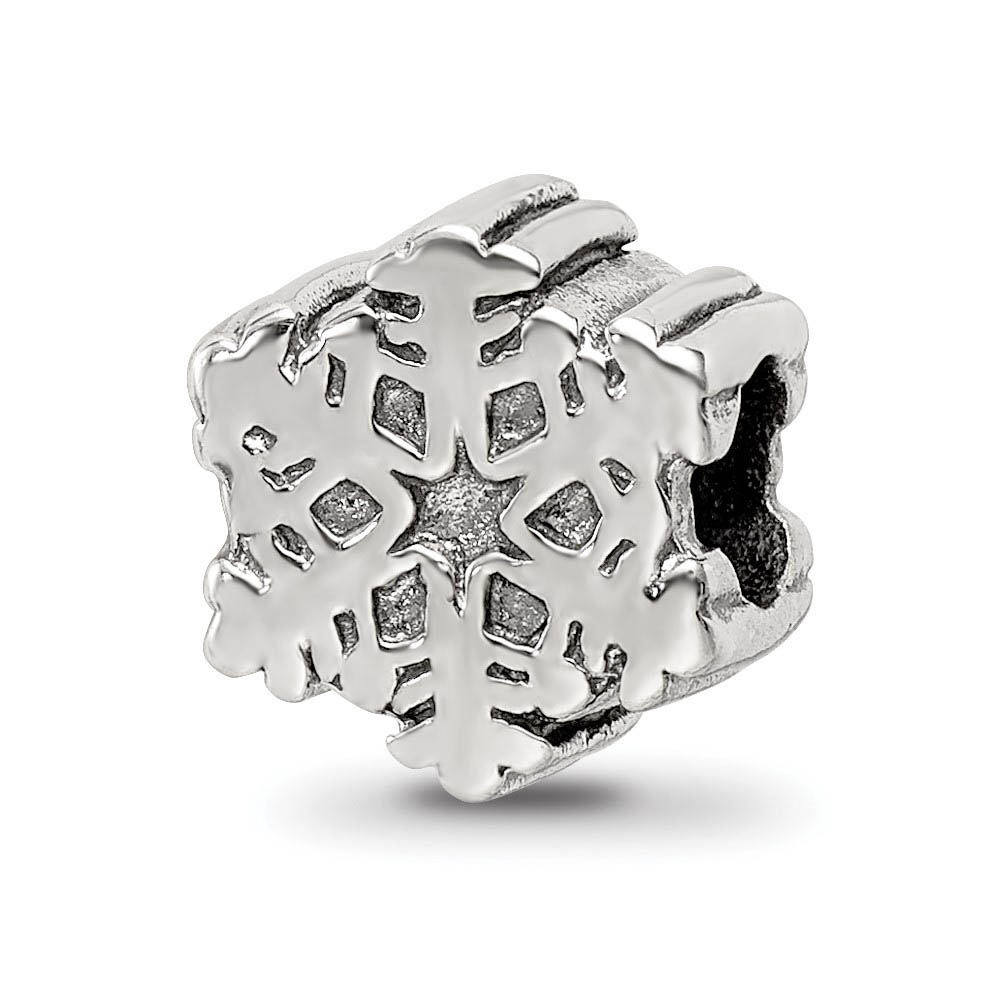 Sterling Silver Snowflake Bead Charm