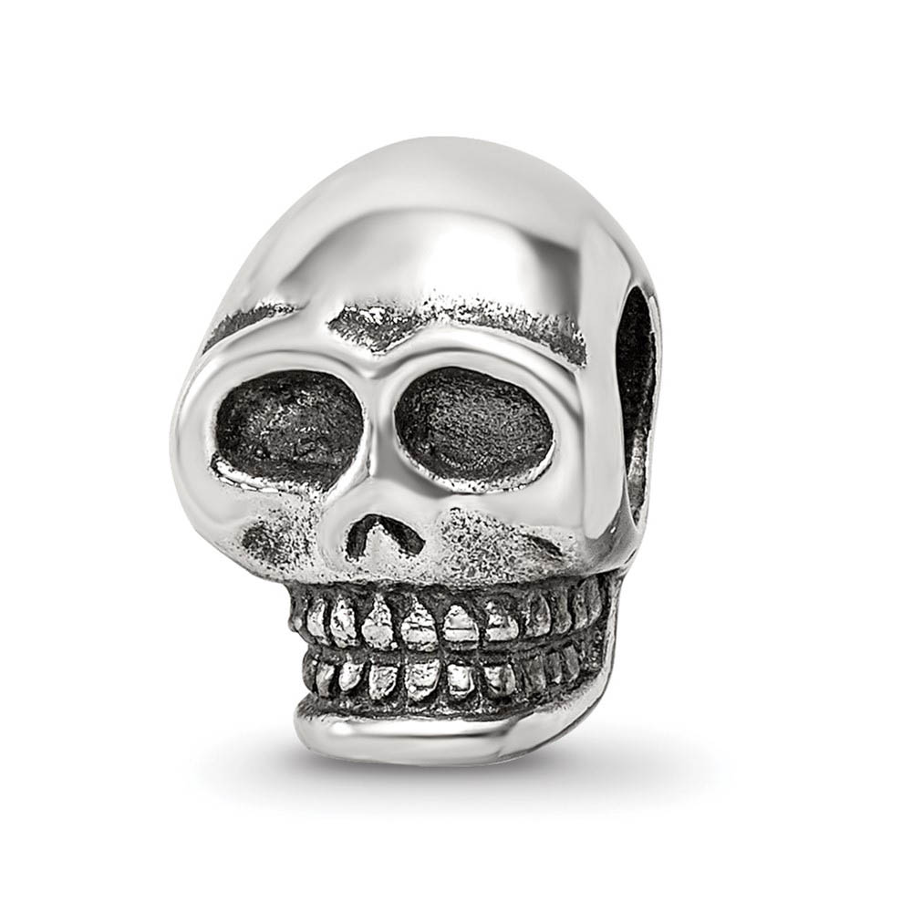 Skull Charm in Silver for 3mm Charm Bracelets