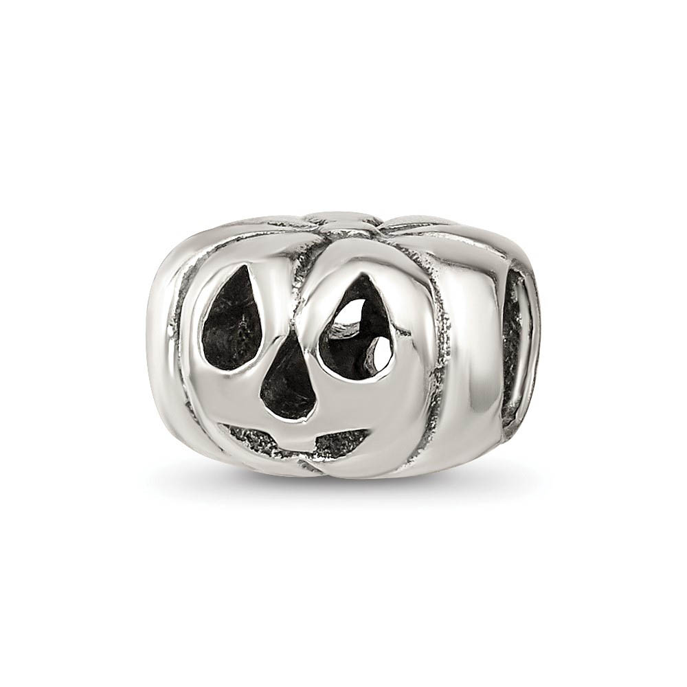 Jack-O-Lantern Charm in Silver for 3mm Charm Bracelets