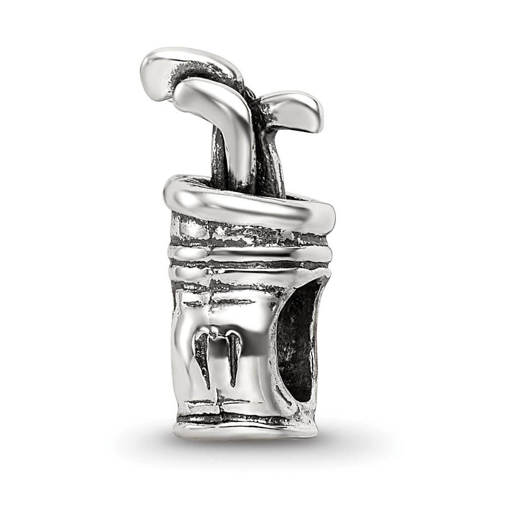 Golf Bag Charm in Silver for 3mm Charm Bracelets