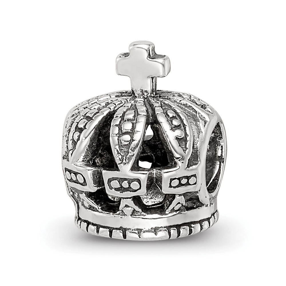 Sterling Silver Royal Crown Bead Charm
