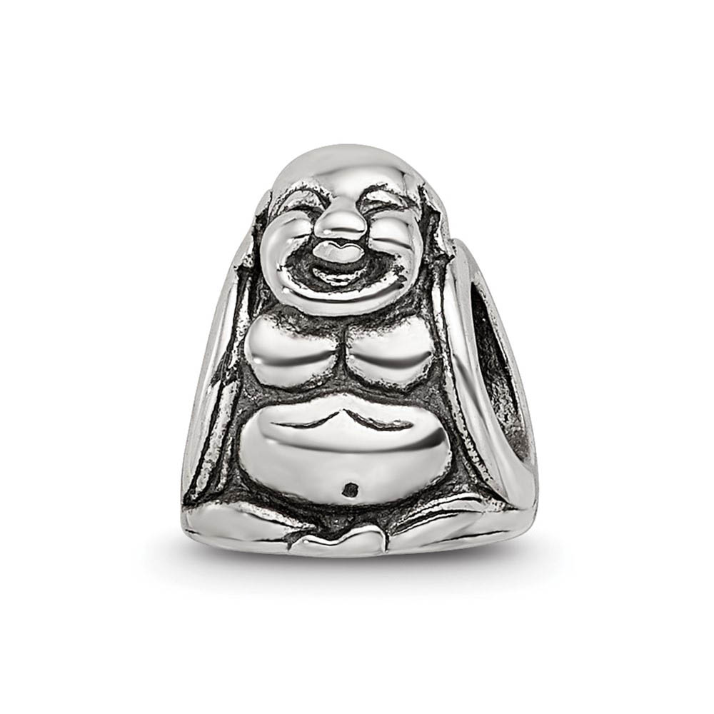 Sterling Silver Sitting Buddha Bead Charm