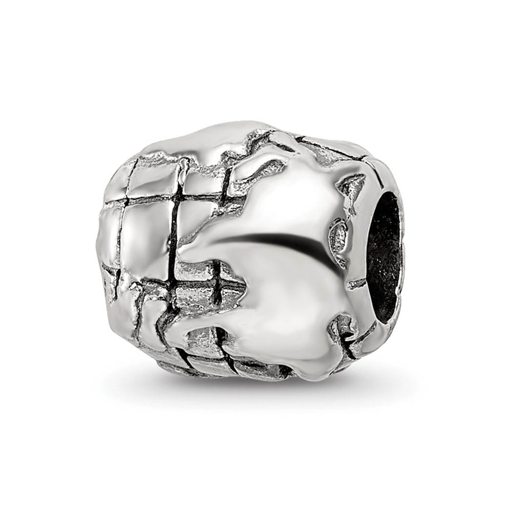 Sterling Silver World Bead Charm