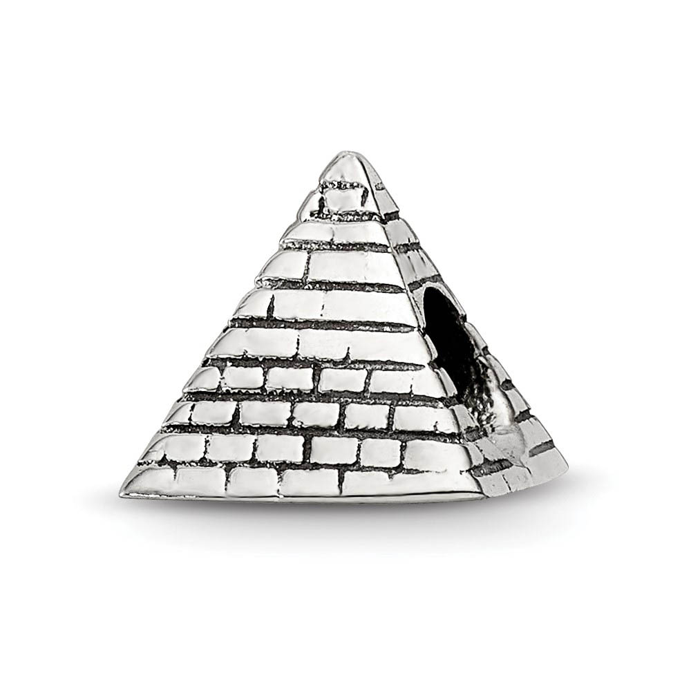 Pyramid Charm in Silver for 3mm Charm Bracelets