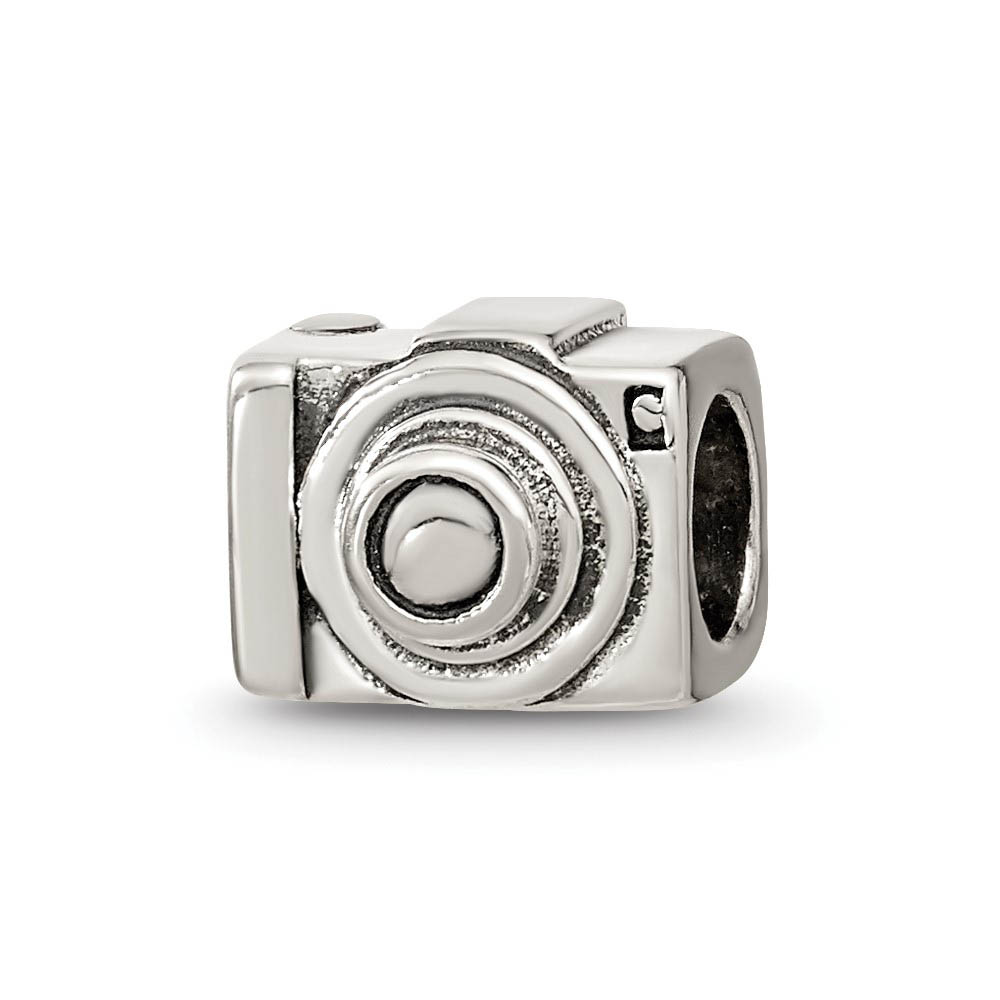 Camera Charm in Silver for 3mm Bead Bracelets