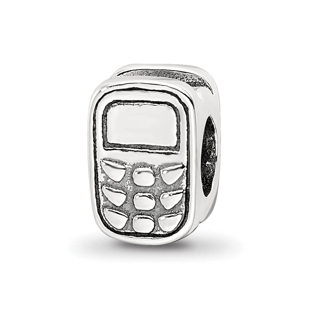 Sterling Silver Cell Phone Bead Charm
