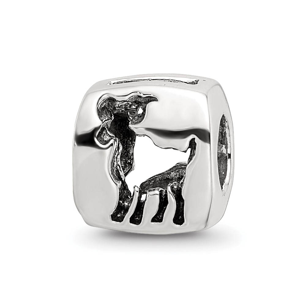 Sterling Silver Aries the Ram Zodiac Bead Charm