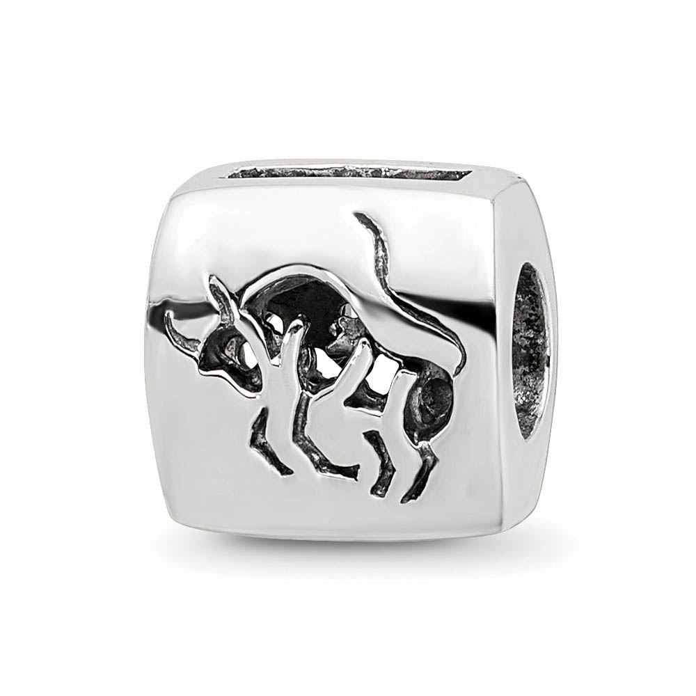 Sterling Silver Taurus the Bull Zodiac Bead Charm