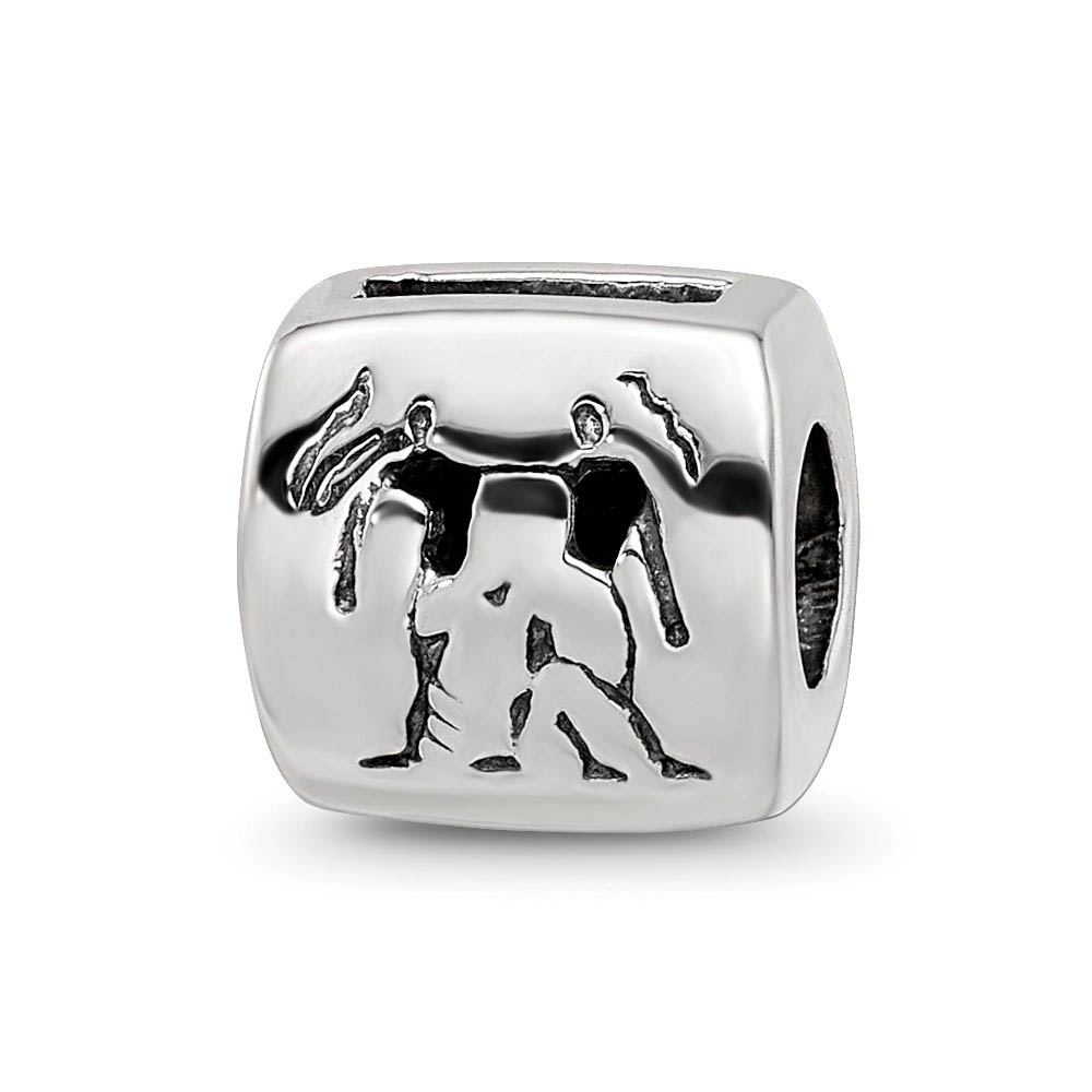 Sterling Silver Gemini the Twins Zodiac Bead Charm