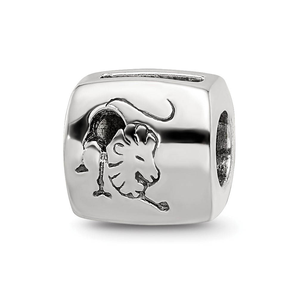 Sterling Silver Leo the Lion Zodiac Bead Charm