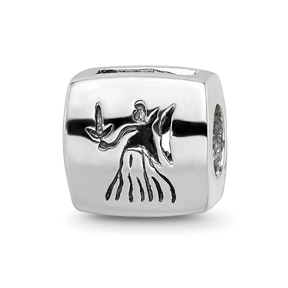 Sterling Silver Virgo the Virgin Zodiac Bead Charm