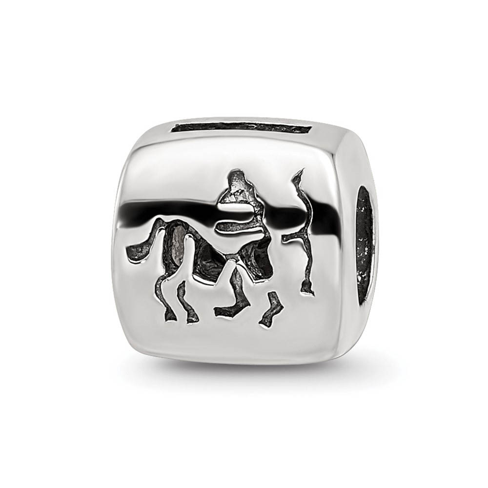 Sterling Silver Sagittarius the Archer Zodiac Bead Charm