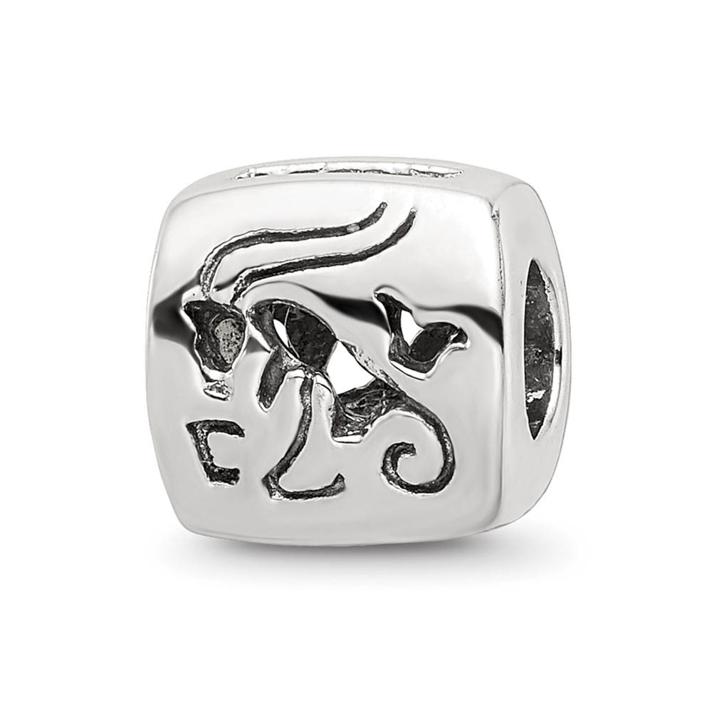 Sterling Silver Capricorn the Goat Zodiac Bead Charm