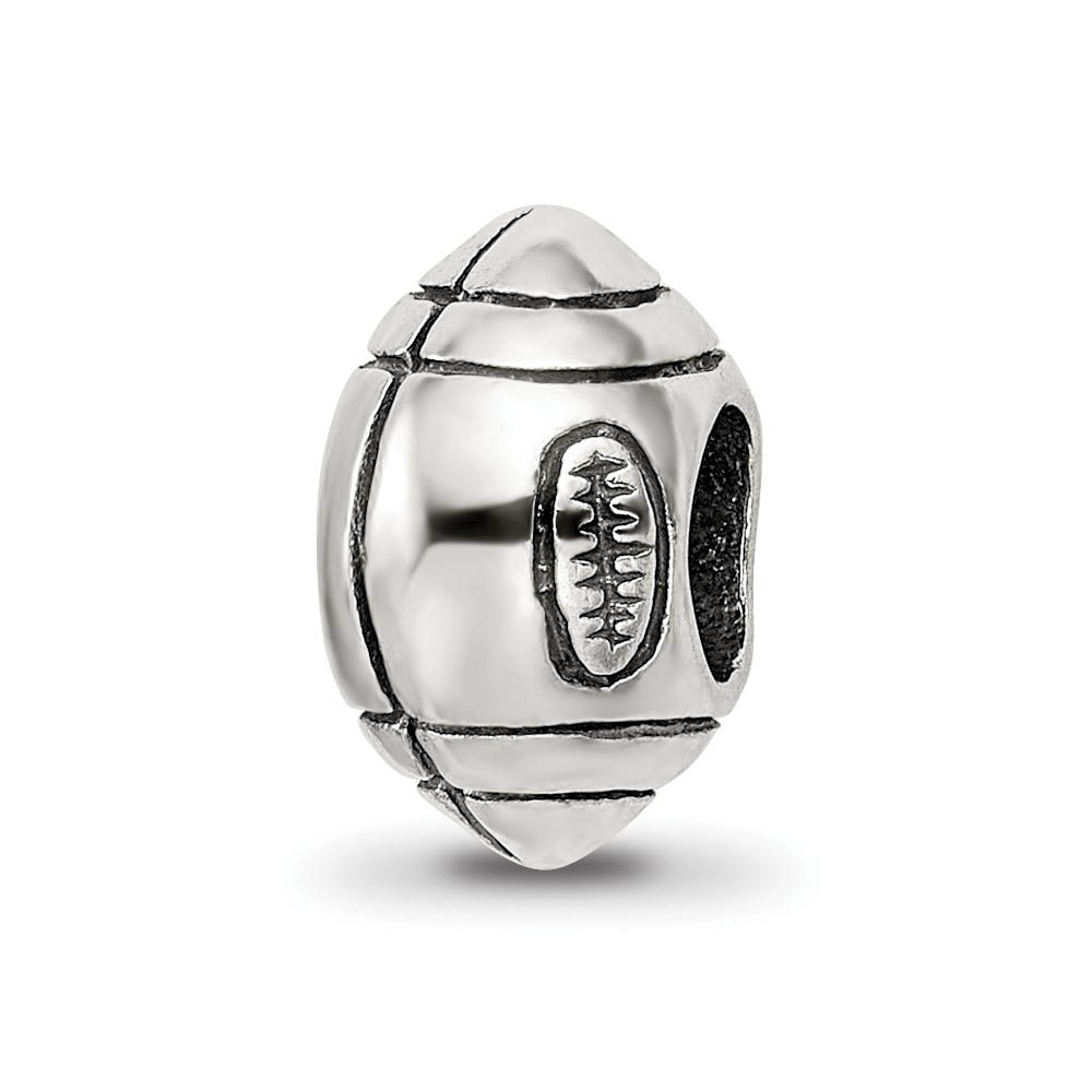 Sterling Silver Football Bead Charm