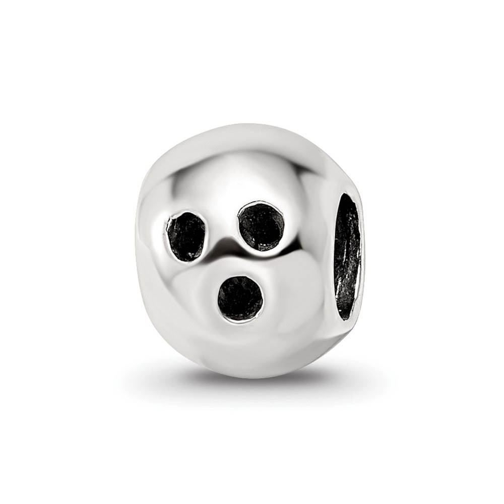 Sterling Silver Bowling Ball Bead Charm