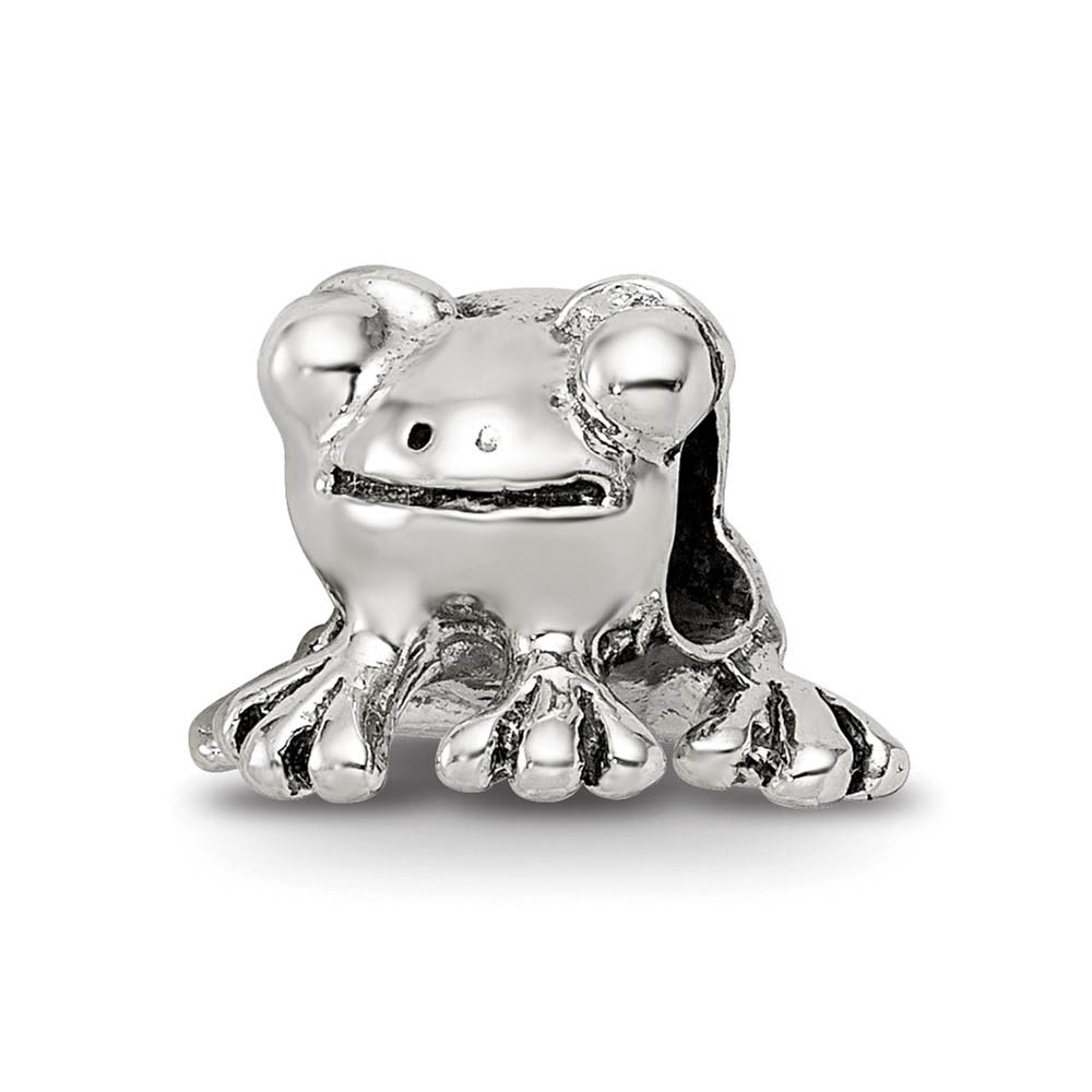 Sterling Silver Frog Bead Charm