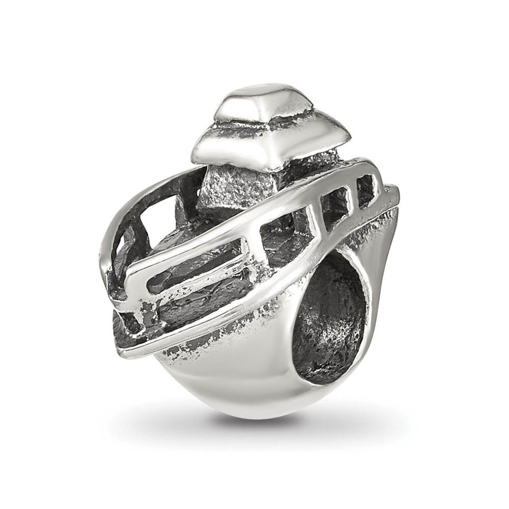 Sterling Silver Boat Bead Charm