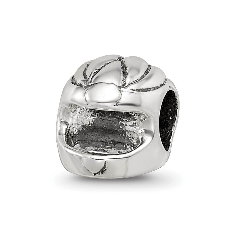 Racing Helmet Charm in Silver for 3mm Charm Bracelets