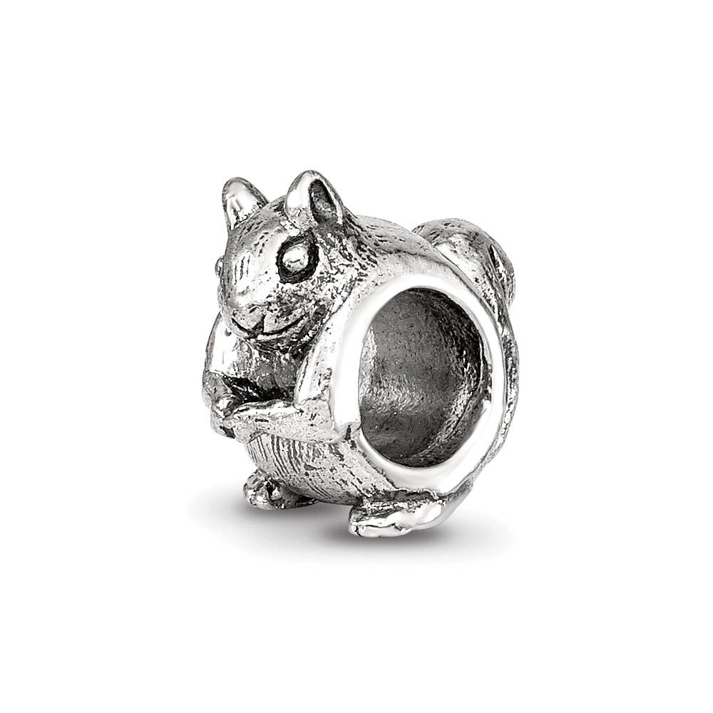 Sterling Silver Squirrel Bead Charm