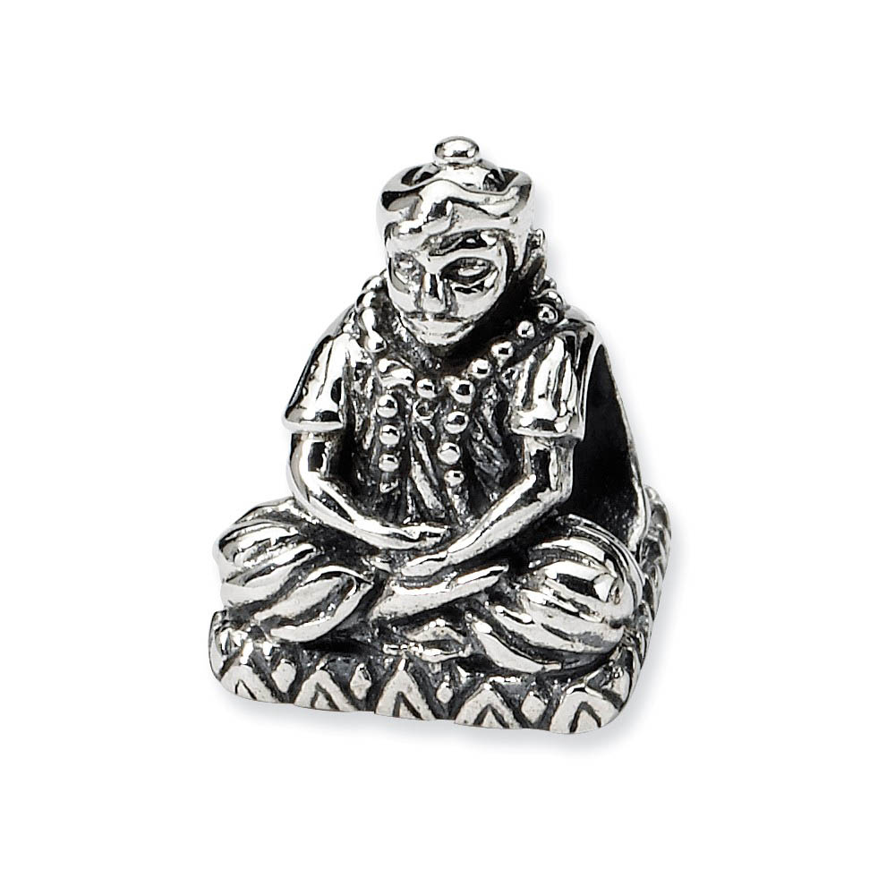 Sterling Silver Buddha Bead Charm