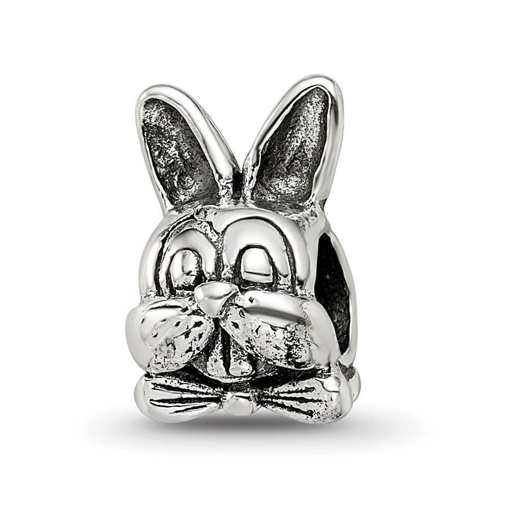 Easter Bunny Charm in Silver for 3mm Charm Bracelets