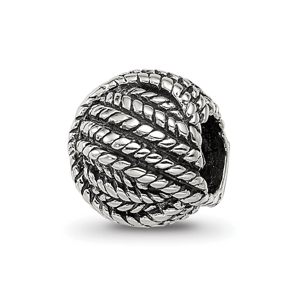 Ball of Yarn Charm in Silver for 3mm Charm Bracelets