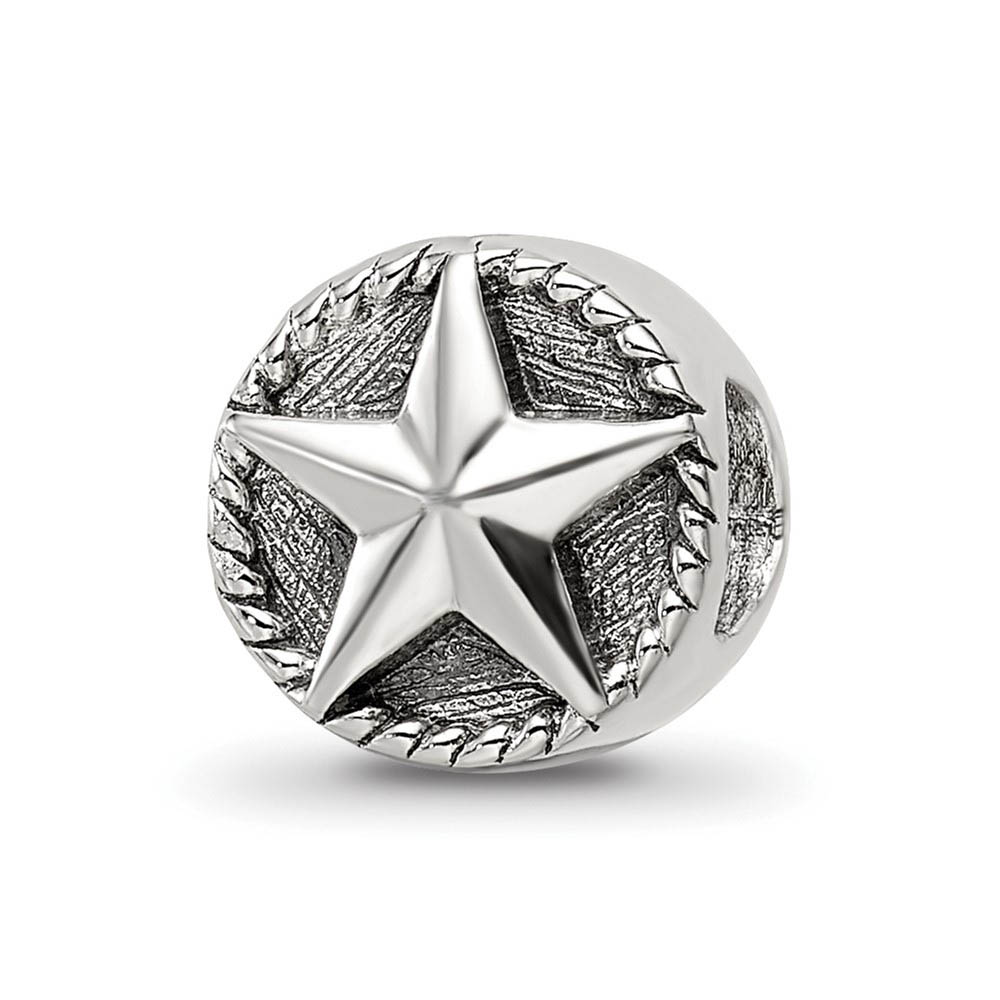 Sterling Silver Star Bead Charm