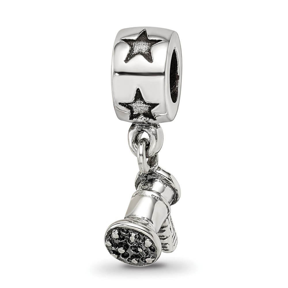 Sterling Silver Hair Dryer Dangle Bead Charm