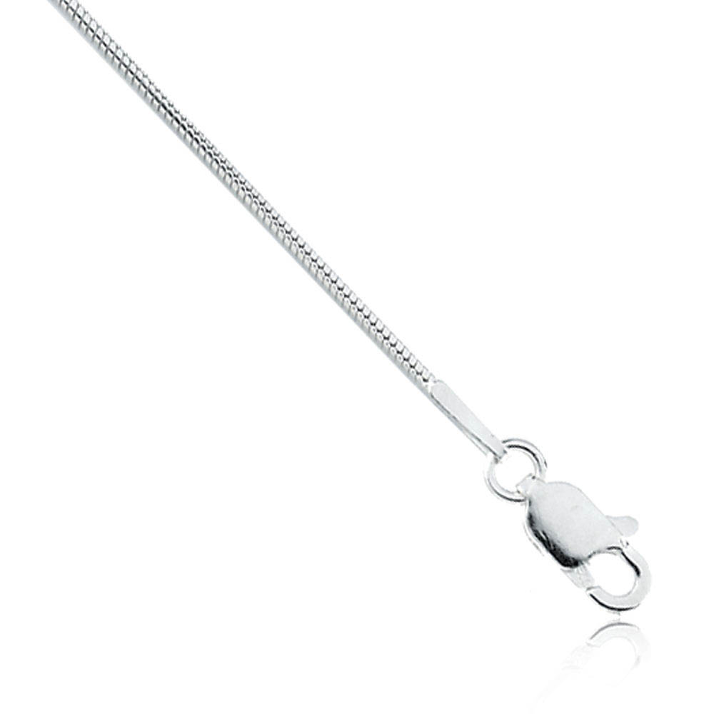 1mm Sterling Silver Snake Chain Necklace, 18 Inch