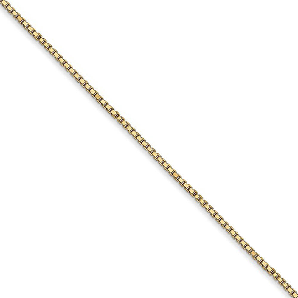 1mm 14k Yellow Gold, Box Chain Necklace