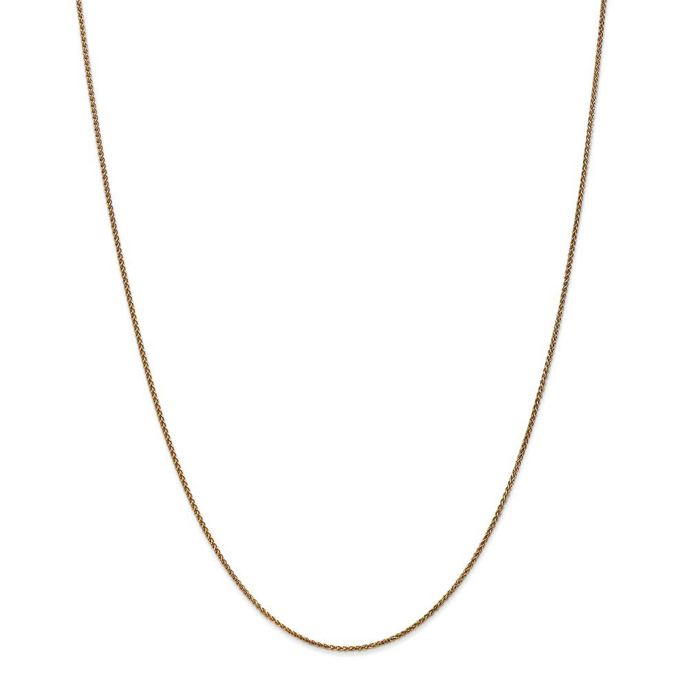 1.2mm 14k Yellow Gold, Diamond Cut Spiga Chain Necklace, 24 Inch