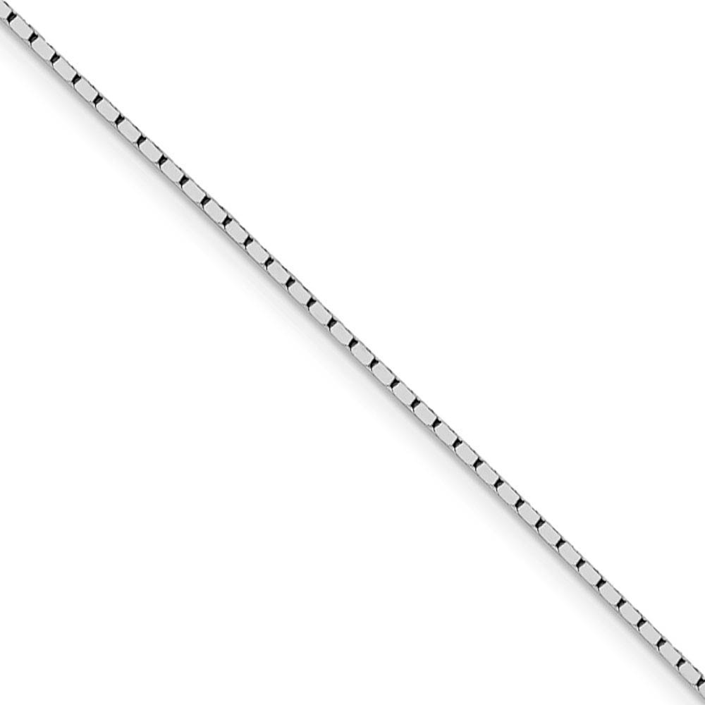 1.25mm Sterling Silver, Mirror Box Chain Necklace, 16 Inch