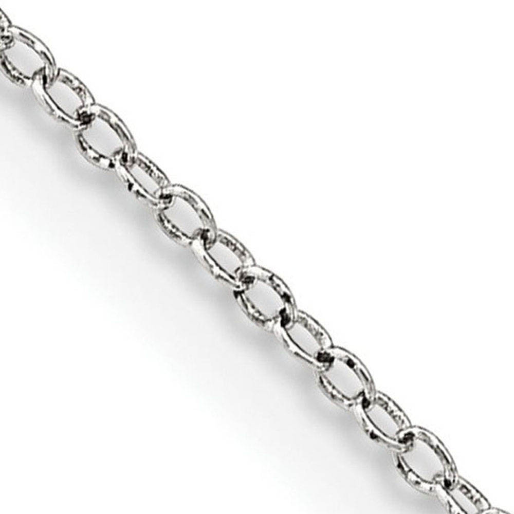 1mm Sterling Silver, Solid Cable Chain Necklace