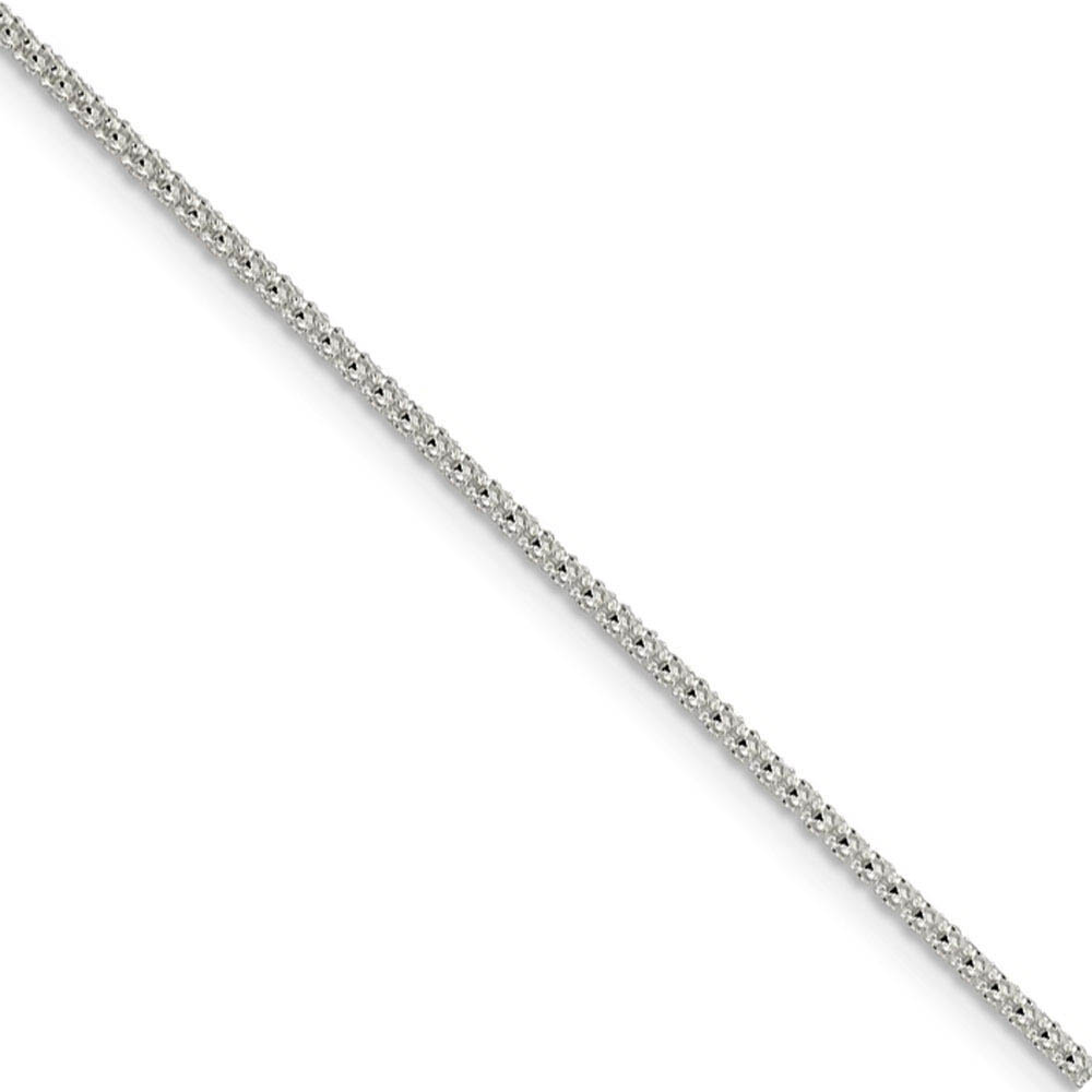 1.60mm Sterling Silver, Fancy Corona Chain Necklace