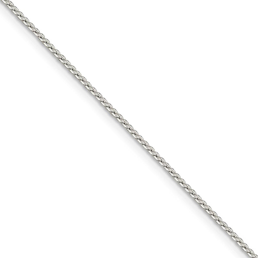 1mm Sterling Silver, Round Franco Chain Necklace, 16 Inch