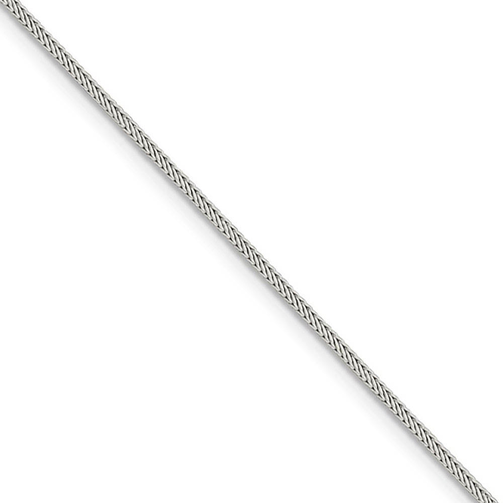 1.25mm Sterling Silver, Diamond Cut Franco Chain Necklace, 16 Inch