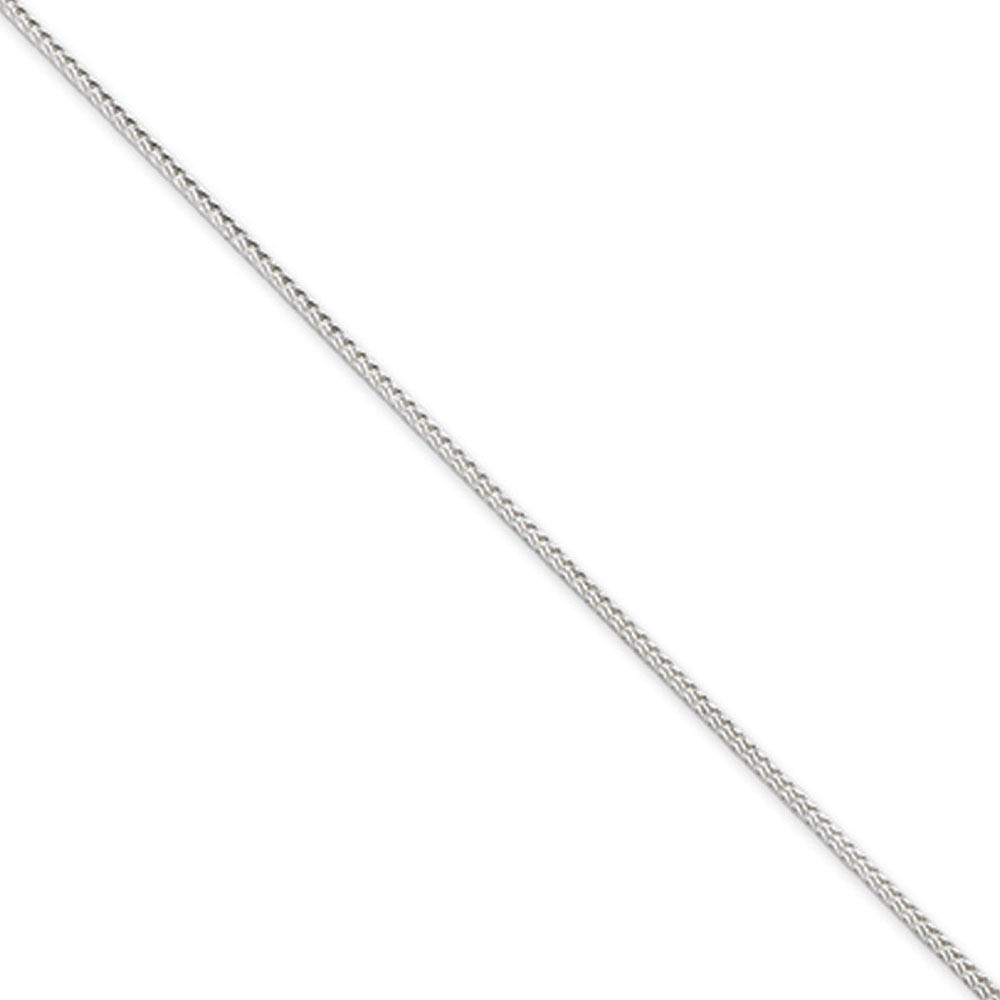 1.45mm Sterling Silver Diamond Cut Solid Round Franco Chain Necklace
