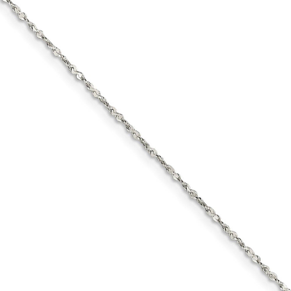 1.4mm Sterling Silver, Twisted Serpentine Chain Necklace, 16 Inch