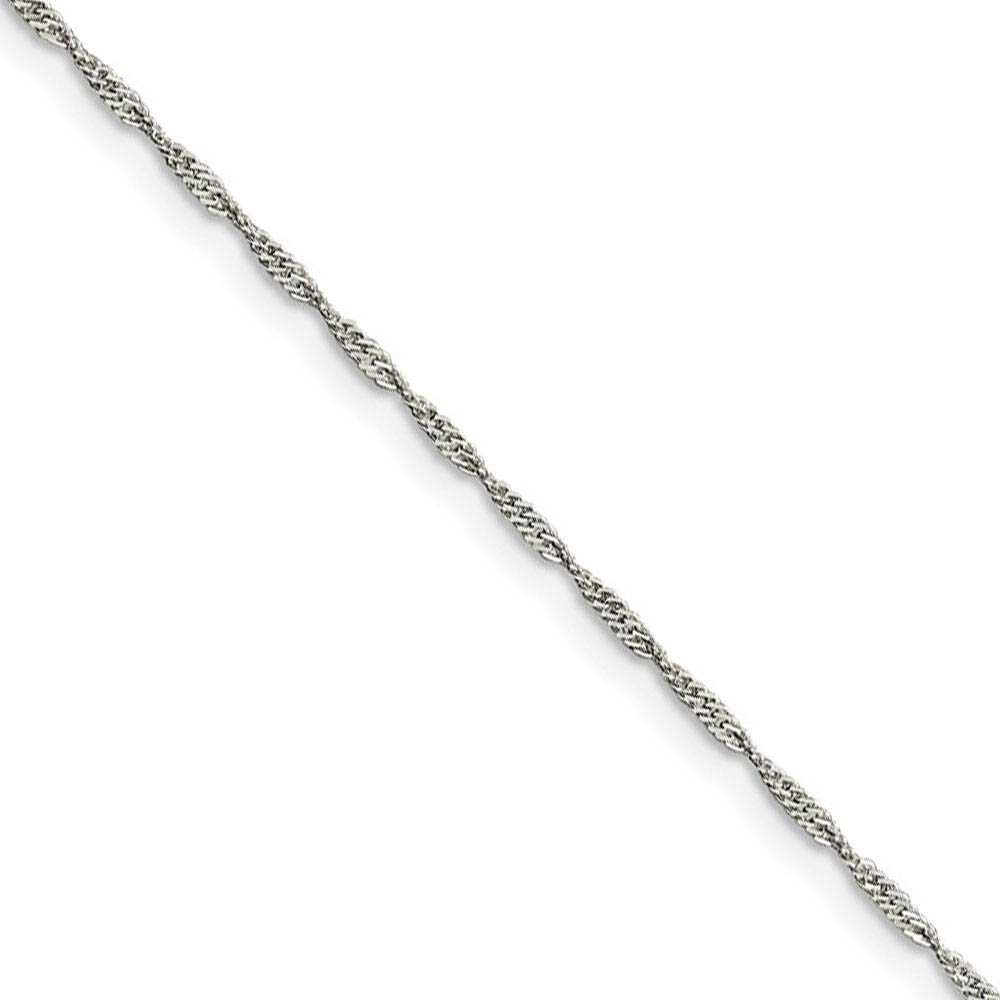 1.4mm Sterling Silver, Singapore Chain Necklace, 16 Inch