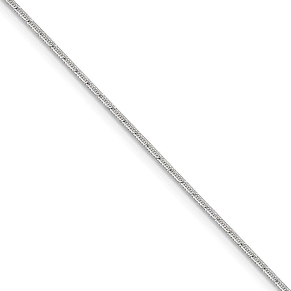 1.2mm Sterling Silver, Diamond Cut Solid Snake Chain Necklace, 16 Inch