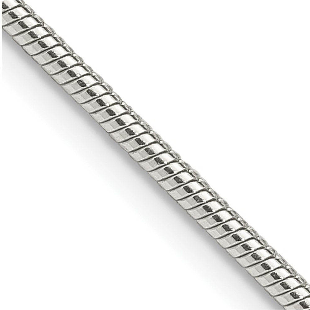 1.75mm Sterling Silver, Round Solid Snake Chain Necklace