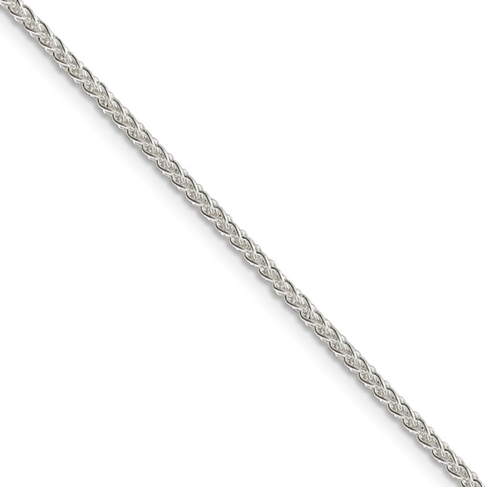 1.75mm Sterling Silver, Round Solid Spiga Chain Necklace