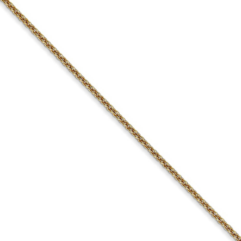 1.5mm, 14k Yellow Gold, Solid Cable Chain Anklet, 10 Inch