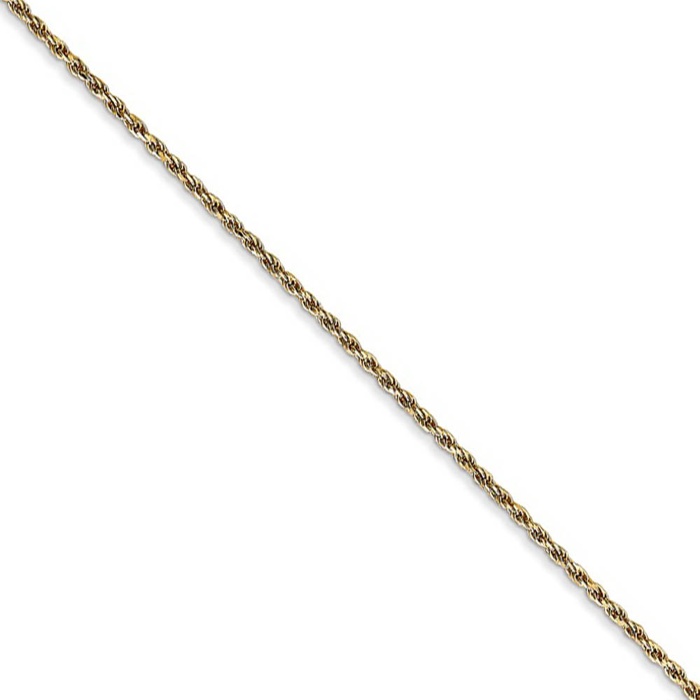 1.15mm, 14k Yellow Gold, Diamond Cut Rope Chain Necklace