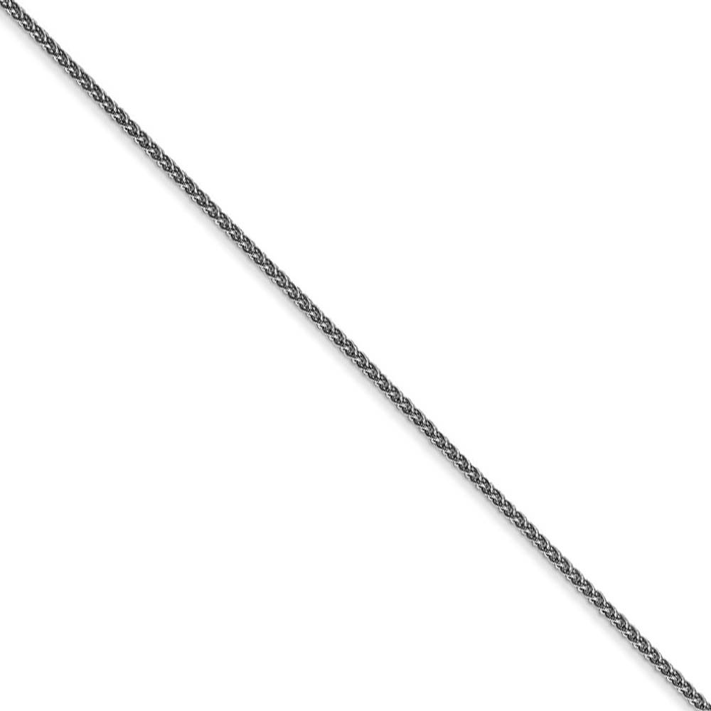 1mm, 14k White Gold, Solid Spiga Chain Necklace