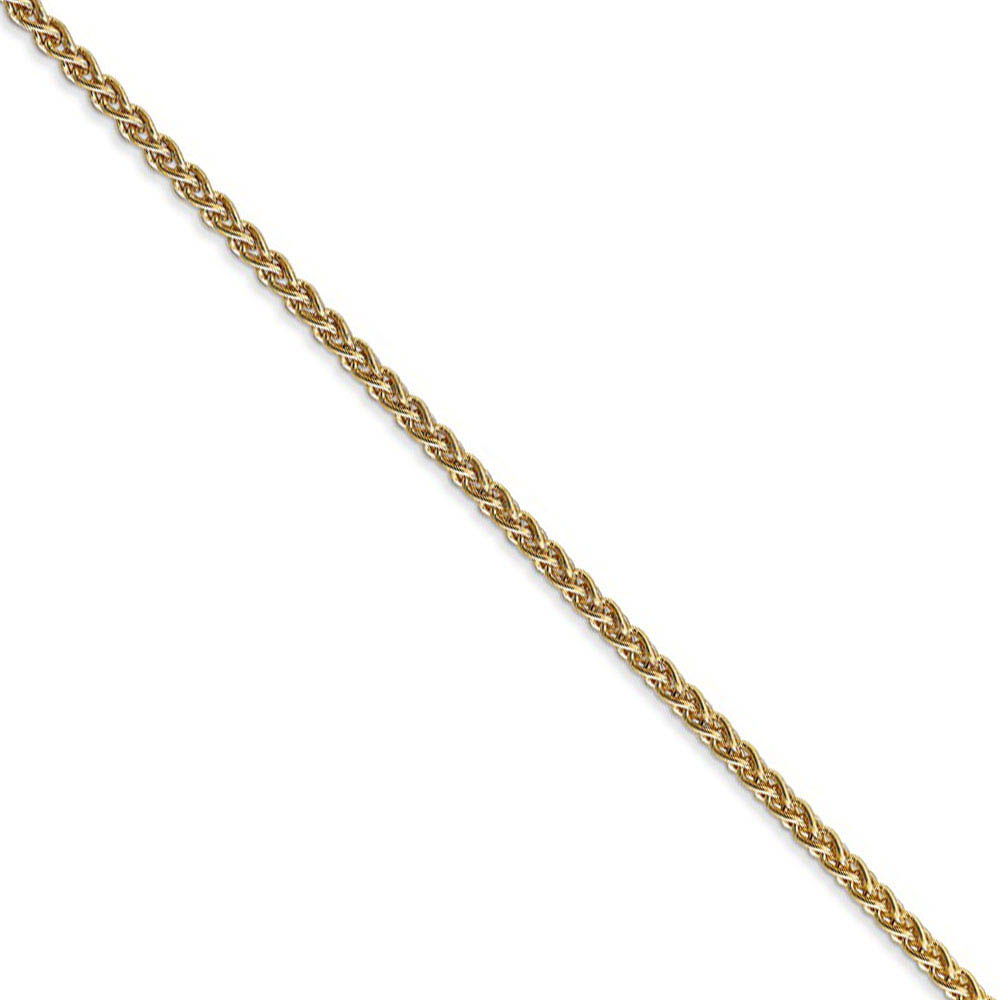 Children's 2mm, 14k Yellow Gold, Solid Spiga Chain Necklace