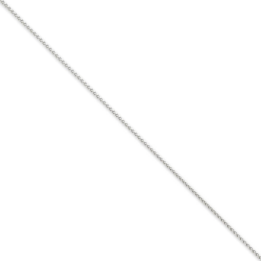 1.25mm, 14k White Gold, Solid Spiga Chain Anklet