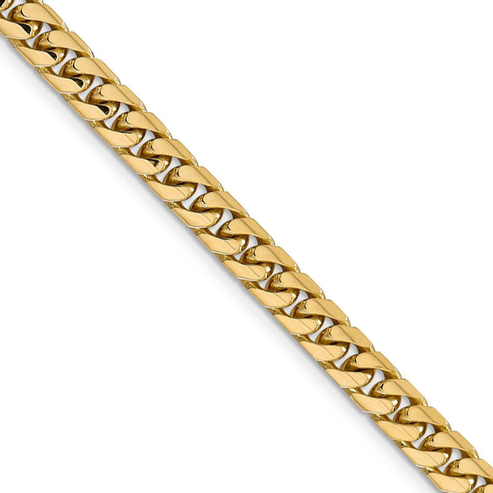 5.5mm, 14k Yellow Gold, Miami Cuban (Curb) Chain Necklace, inch