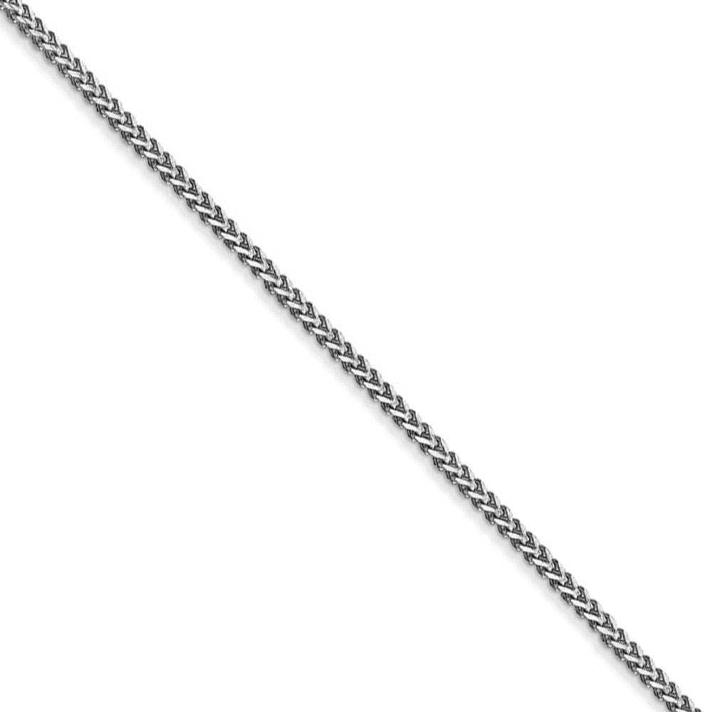 1mm, 14k White Gold, Solid Franco Chain Necklace