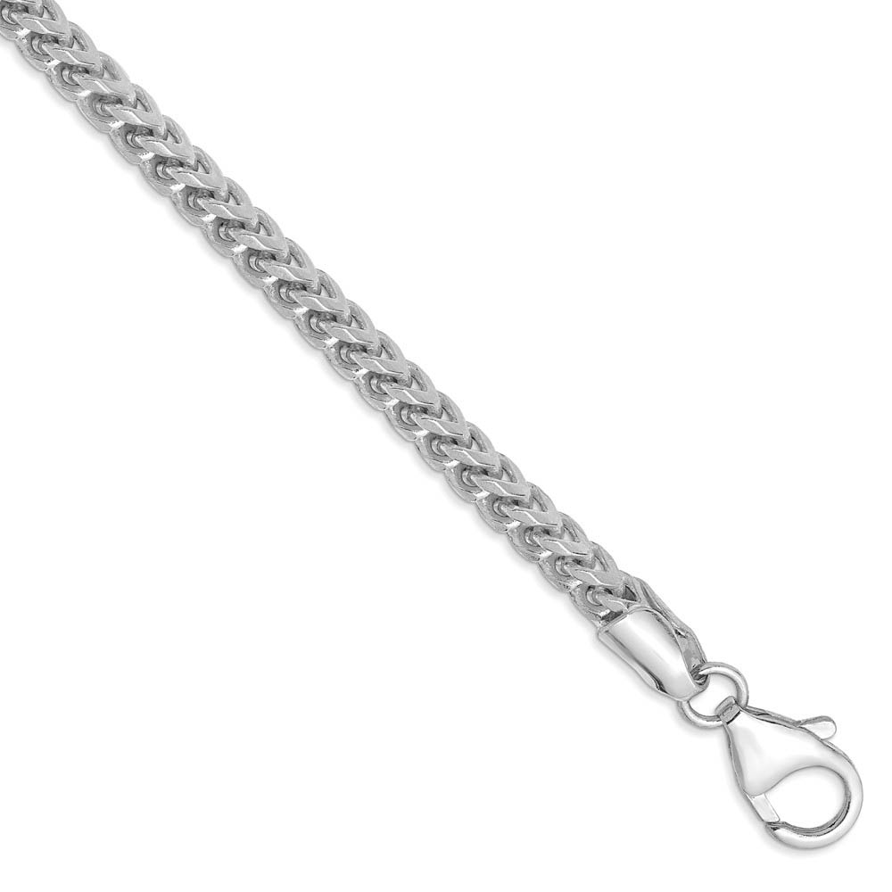 3mm, 14k White Gold, Solid Franco Chain Necklace, 20 Inch